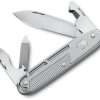 VN0821626 Victorinox Synergy Alox Silver Folding Knife 3.63" Closed