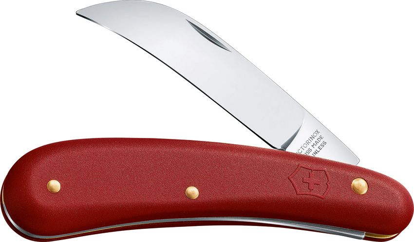 VN19201 Victorinox Pruning Knife Slip Joint Red 2.88" Blade