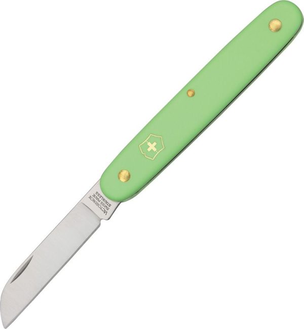 VN3905047 Victorinox Floral Knife Green Sheepsfoot