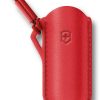 VN40670 Victorinox Classic Leather Pouch Red with Attachment Clip