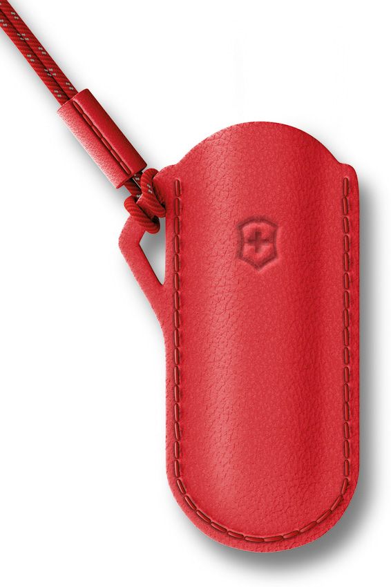 Victorinox Classic Red Leather Pouch with Icon