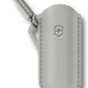 VN4067031 Victorinox Classic Leather Pouch Mystical Gray with Clip