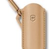 Victorinox Classic Leather Pouch Wet Sand with Attachment Clip