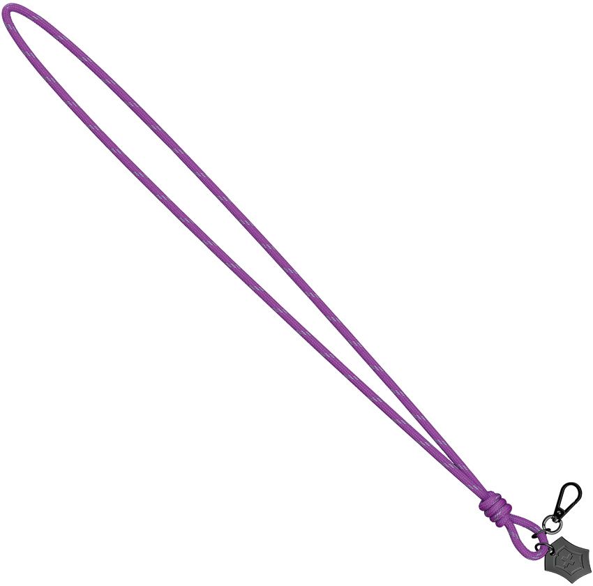 Victorinox Purple Neck Cord with Cross and Shield Charm