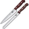 Victorinox Kitchen Set Wood Brown 2-Piece Chef and Bread Knife