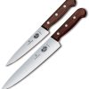 Victorinox Carving Set Wood Chef's Knife and Utility Knife