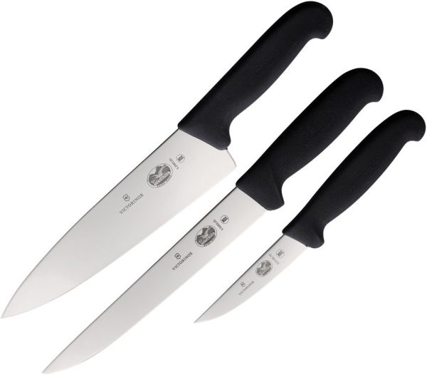 Victorinox Chef's Set 3 Piece - Black Fibrox