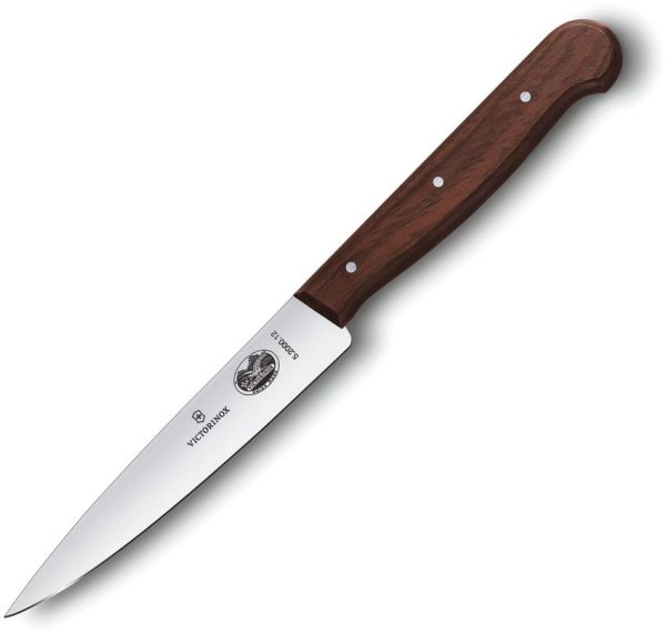 VN5200012 Victorinox Utility Knife Wood Handle Satin Stainless