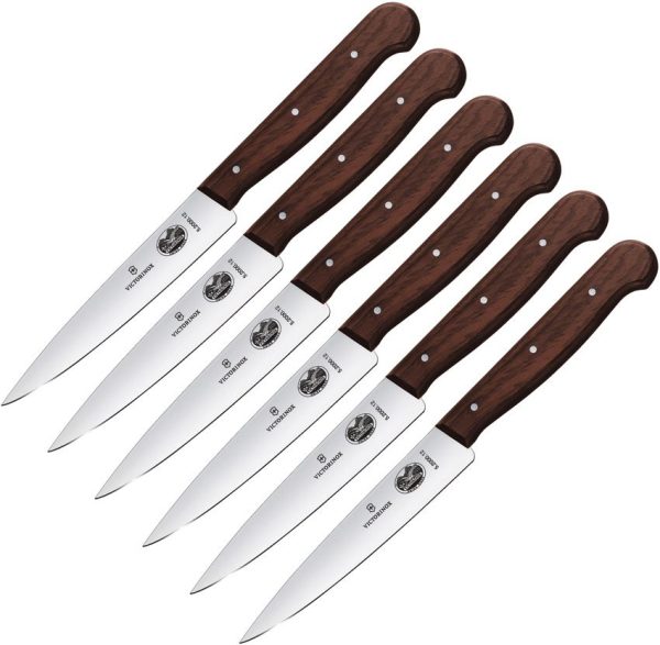 Victorinox Utility Knife Set 6pc Rosewood Full Tang