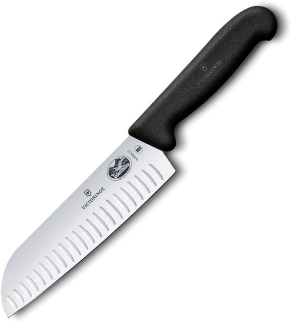 Victorinox Santoku 7in Granton Blade Black