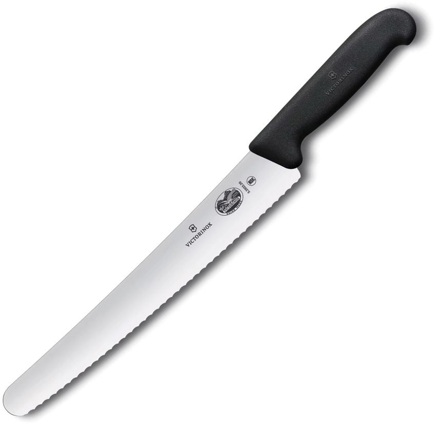 Victorinox 10" Serrated Bread Knife with Black Fibrox Handle