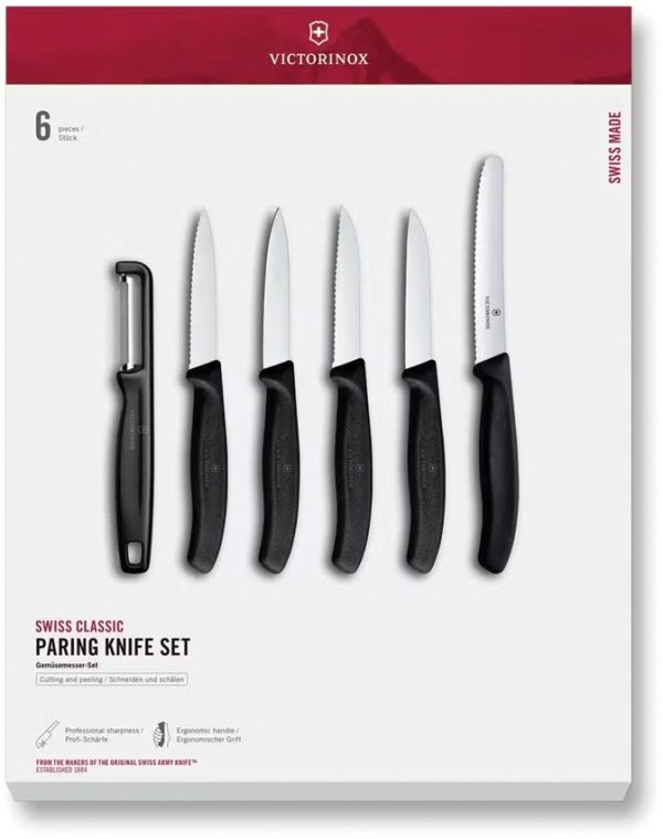 Victorinox Paring Knife Set Black 6-Piece