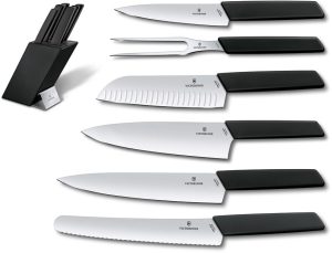 VN6718663 Victorinox Swiss Modern 6pc Knife Set - Black