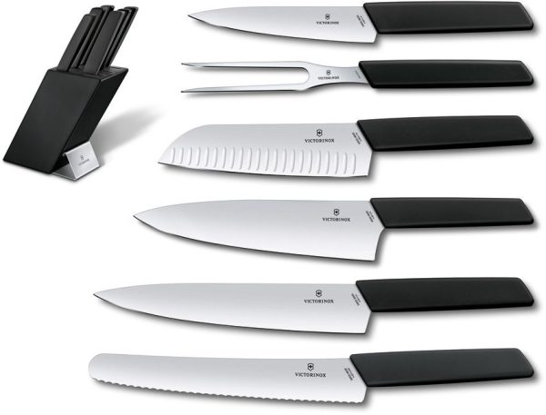 Victorinox Swiss Modern 6pc Knife Set - Black