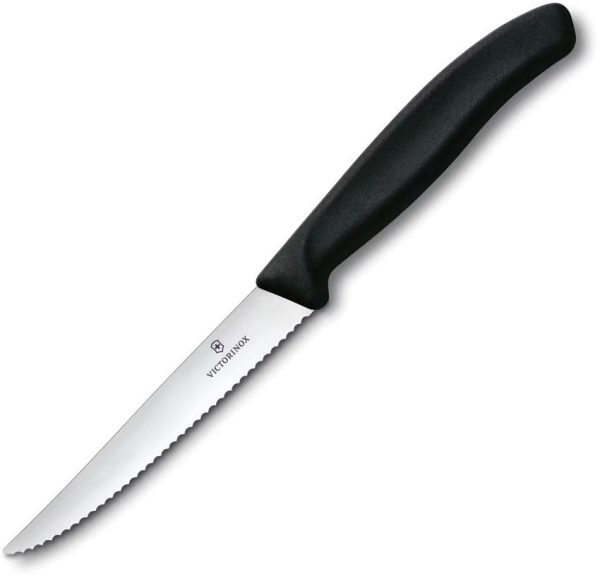 Victorinox Steak Knife Black - 4 inches Serrated