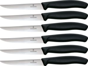 VN6723320X2 Victorinox Steak Knife Set 6pc - Black Serrated