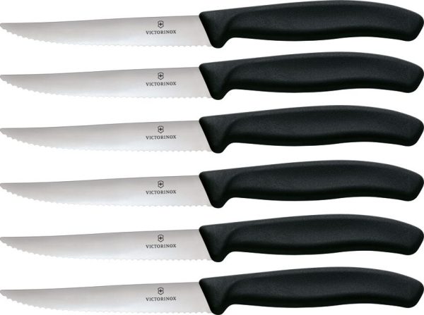 Victorinox Steak Knife Set 6pc - Black Serrated