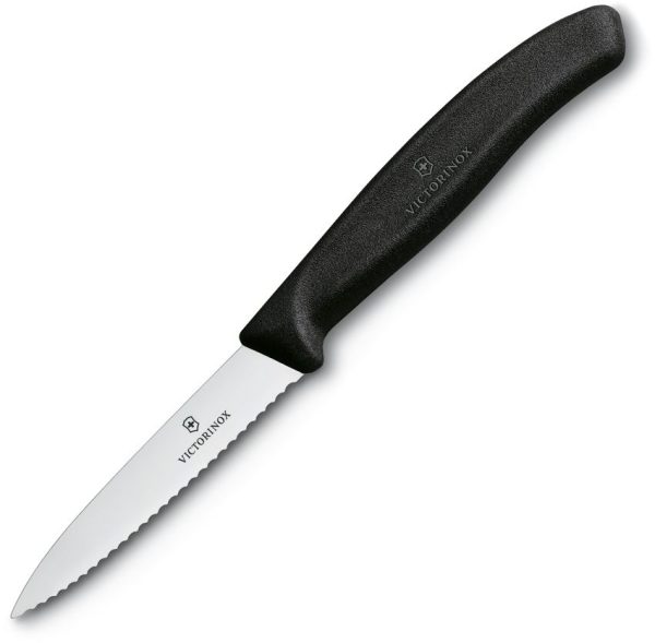 Victorinox Paring Knife Black Serrated Hang