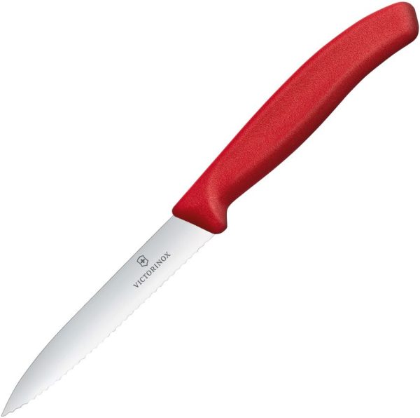 Victorinox Swiss Classic Paring Knife Serrated - Red Handle
