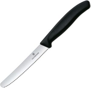 VN67833X10 Victorinox Steak Knife Black Serrated 4.25in