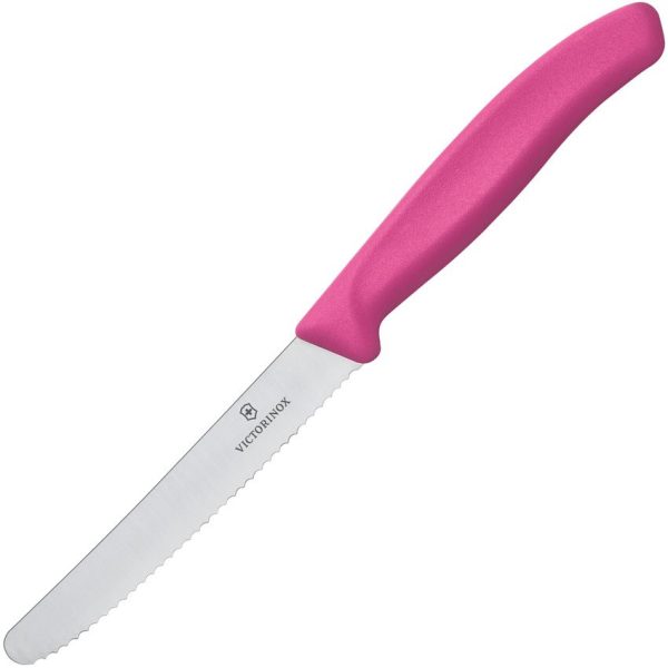 Victorinox Utility Knife Pink Serrated 4 inches