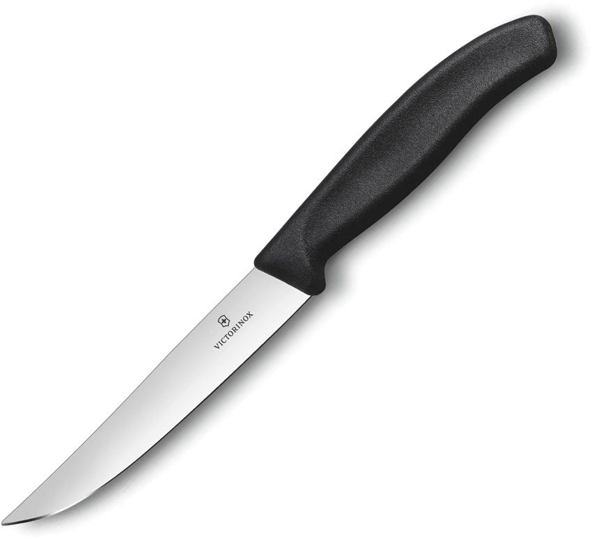 Victorinox 6-Piece Steak Knife Set 4.75" Satin Blade Black Handle
