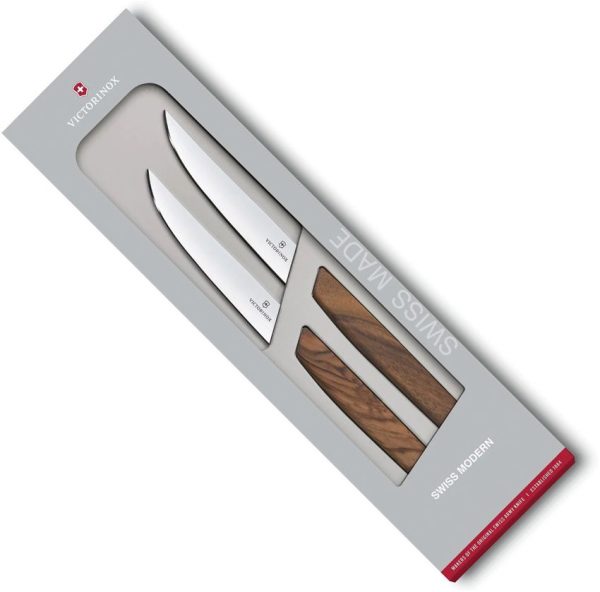Victorinox Swiss Modern Steak Set 2pc - Walnut