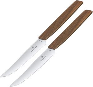 VN6900012WG Victorinox Steak Knife Set 2pc - Walnut Handle