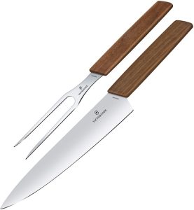 Victorinox Carving Set 2pc Walnut Chef's Fork