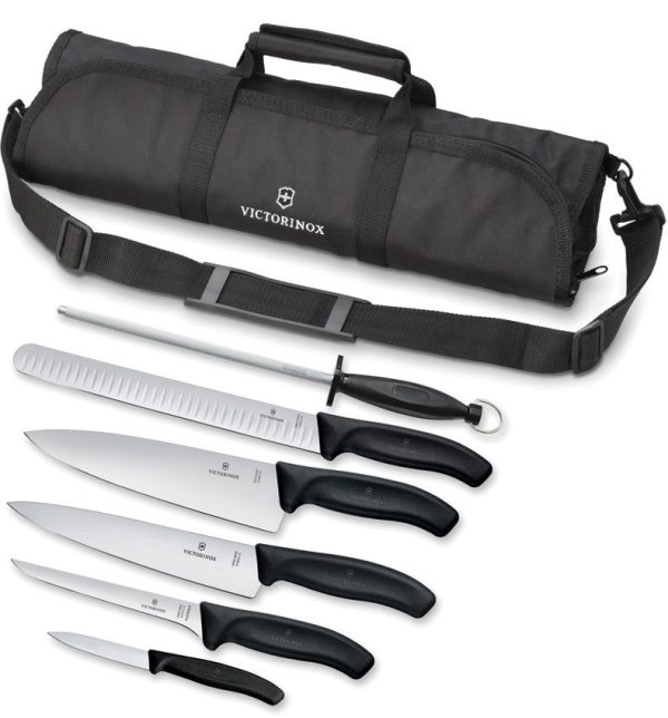 VN740127X1 Victorinox Swiss Classic BBQ Set 7PC Black TPE