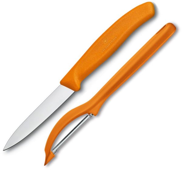 Victorinox Pairing Knife Peeler Combo Orange