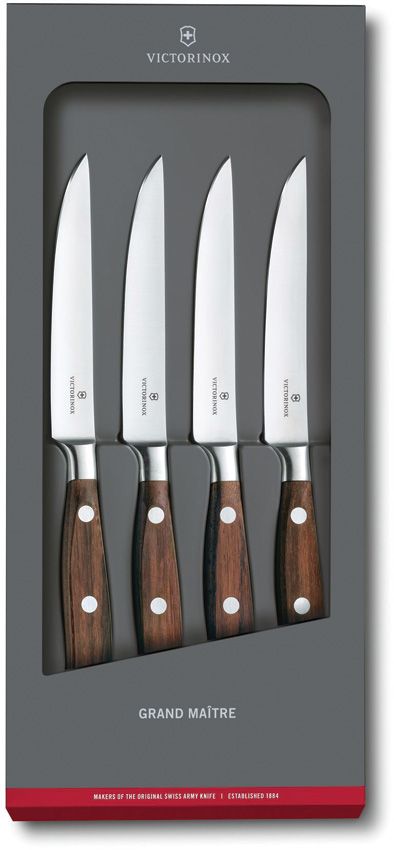 Victorinox Grand Maitre Steak Knife Set - Maple Handle Full Tang