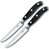 Victorinox 2-Piece Steak Knife Set, 4.75" Serrated Blade, Black Handle