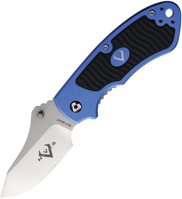 VNI03088 V Nives Stout Linerlock - Blue Aluminum Handle