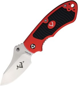 V Nives Stout Linerlock - Red Aluminum Handle