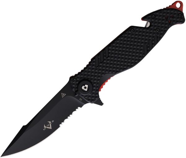 V Nives Trail Blazer Linerlock Red Folding Knife D2 Steel