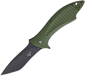 VNI15FRNPBGR V Nives Deplorable Linerlock Folding Knife 4" AUS-8 OD Green