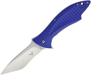 VNI15FRNPBL V Nives Deplorable Linerlock Blue 4" AUS-8 Folding Knife