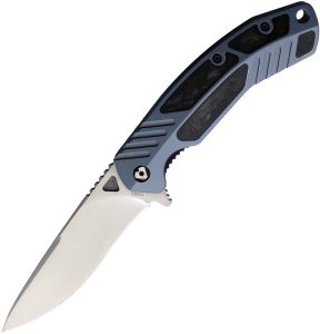 VNI16TICFPBL V Nives Tectonic Linerlock CF Blue - Titanium