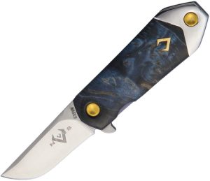 VNI22WPBL V Nives KillaBite Framelock Blue Wood Handle