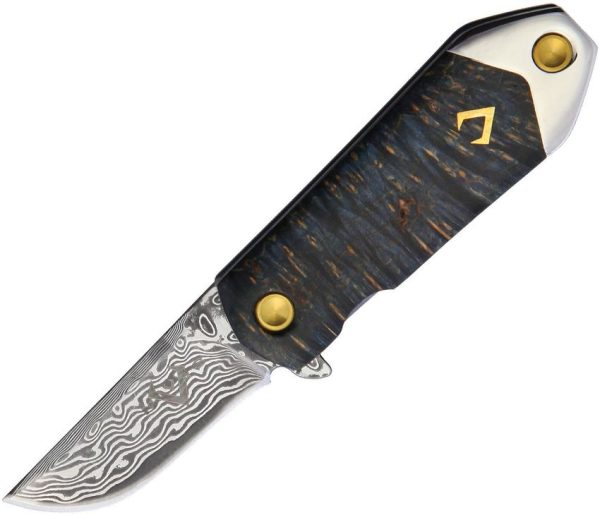 VNI22WPDBL V Nives KillaBite Framelock Damascus Blue
