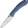 V Nives Poseidon Linerlock Folding Knife 3.5" 154CM Blue Titanium