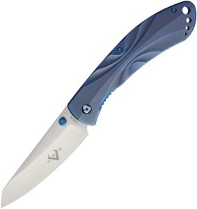 V Nives Poseidon Linerlock Blue Titanium Knife