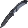 VNI30169 V NIVES Fractal Linerlock Assisted Opening Folding Knife Black