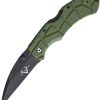 V NIVES Rocky Lockback 3.25" D2 Wharncliffe Green Folding Knife