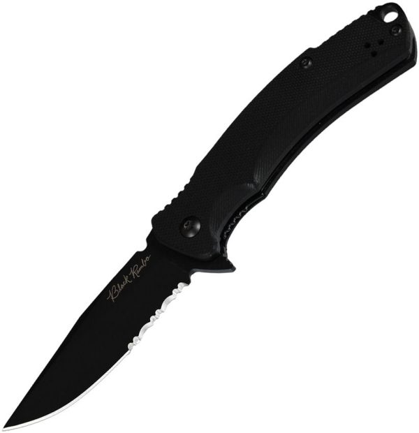V Nives Black Rambo Shorty Pro Folding Knife D2 Steel