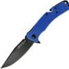 V NIVES Black Rambo Utility Pro Folding Knife 3.75" D2 Blue G10