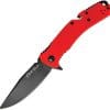 V NIVES Black Rambo Utility Pro Folding Knife 3.75" D2 Red G10