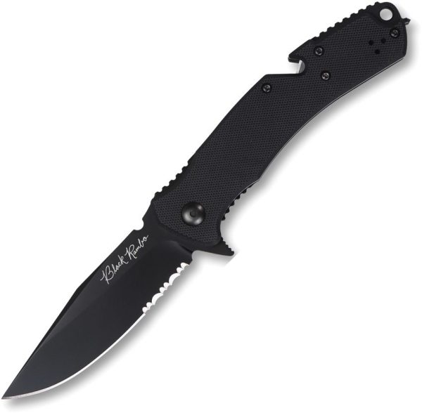 VNI35GPSBBK V Nives Black Rambo Utility Pro Folding Knife D2 Steel