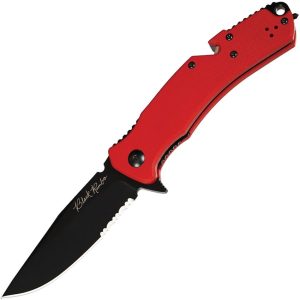 VNI35GPSBR V Nives Black Rambo Utility Pro Folding Knife D2 Steel Red G10